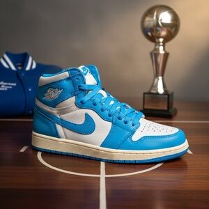 Nike Air Jordan 1 High - White and Blue